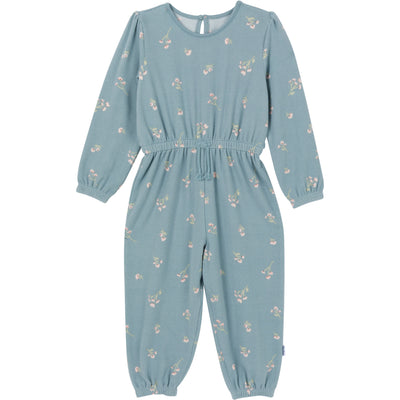 CASE of Toddler Girls Blue Floral Hacci Jumpsuit-Gerber Childrenswear Wholesale