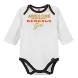 3-Piece Baby Girls Bengals Bodysuit, Footed Pant, & Cap Set-Gerber Childrenswear Wholesale