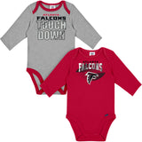 2-Pack Baby Boys Falcons Long Sleeve Bodysuits-Gerber Childrenswear Wholesale