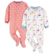 2-Pack Baby & Toddler Girls Pink Flamingos Fleece Pajamas-Gerber Childrenswear Wholesale