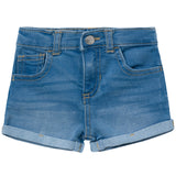 Baby & Toddler Neutral Light Wash Cuffed Denim Shorts-Gerber Childrenswear Wholesale
