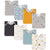 8-Pack Baby Boys Multi Blue Grey Lap Shoulder Bibs-Gerber Childrenswear Wholesale