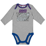 2-Pack Baby Boys Giants Long Sleeve Bodysuits-Gerber Childrenswear Wholesale