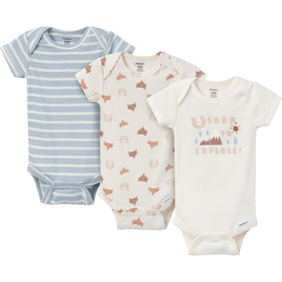 3-Pack Baby Boys Born To Explore Onesies® Bodysuits-Gerber Childrenswear Wholesale