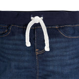 Baby Neutral Dark Blue Rib Waist Skinny Jeans-Gerber Childrenswear Wholesale