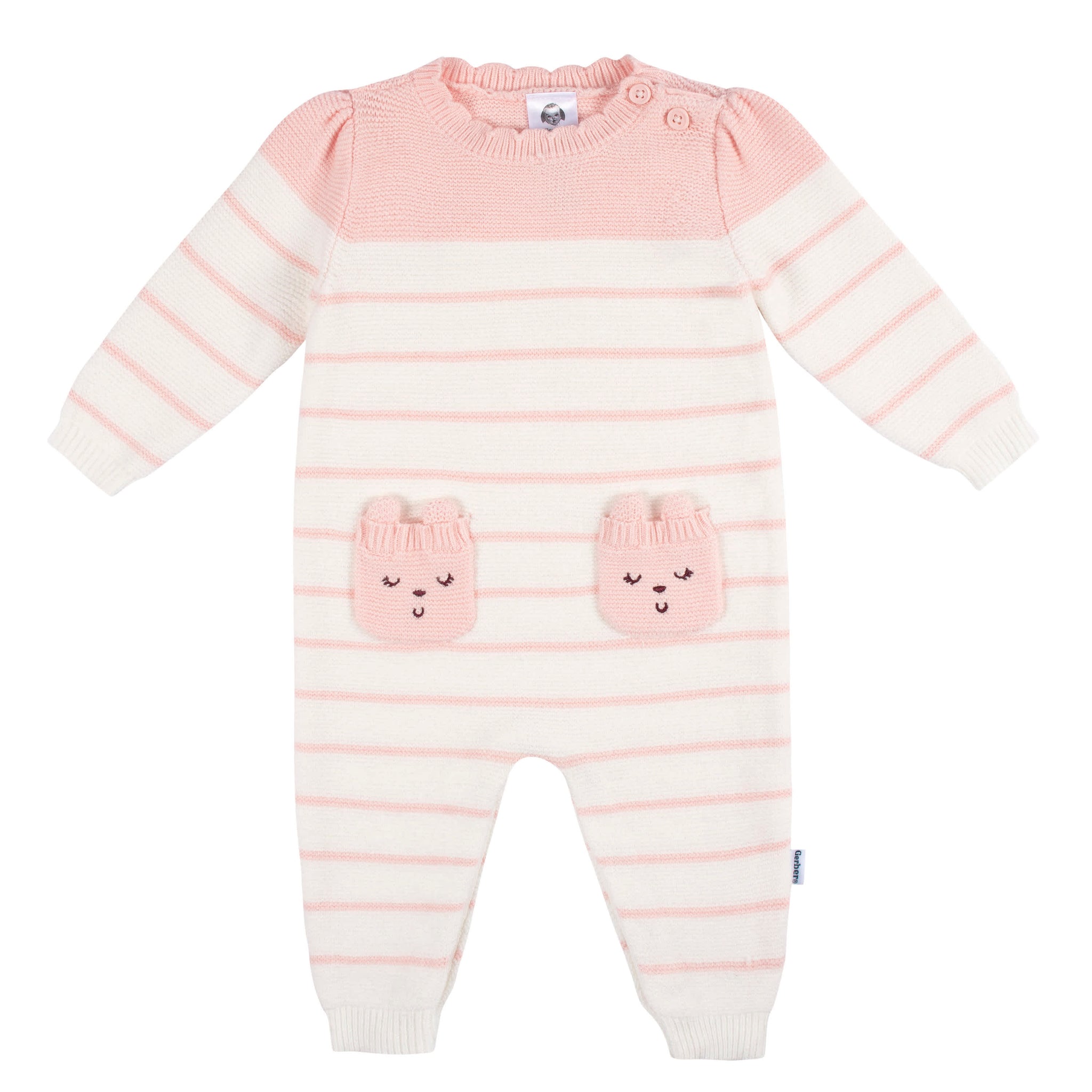 Baby Girls Bear Romper-Gerber Childrenswear Wholesale