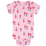 8-Pack Baby Girls Berry Happy Short Sleeve Onesies® Bodysuits-Gerber Childrenswear Wholesale