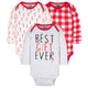 3-Pack Baby Neutral Best Gift Ever Long Sleeve Onesies® Bodysuits-Gerber Childrenswear Wholesale