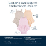 3-Pack Baby Girls Winsome Orchid Sleeveless Skirted Onesies® Bodysuits-Gerber Childrenswear Wholesale