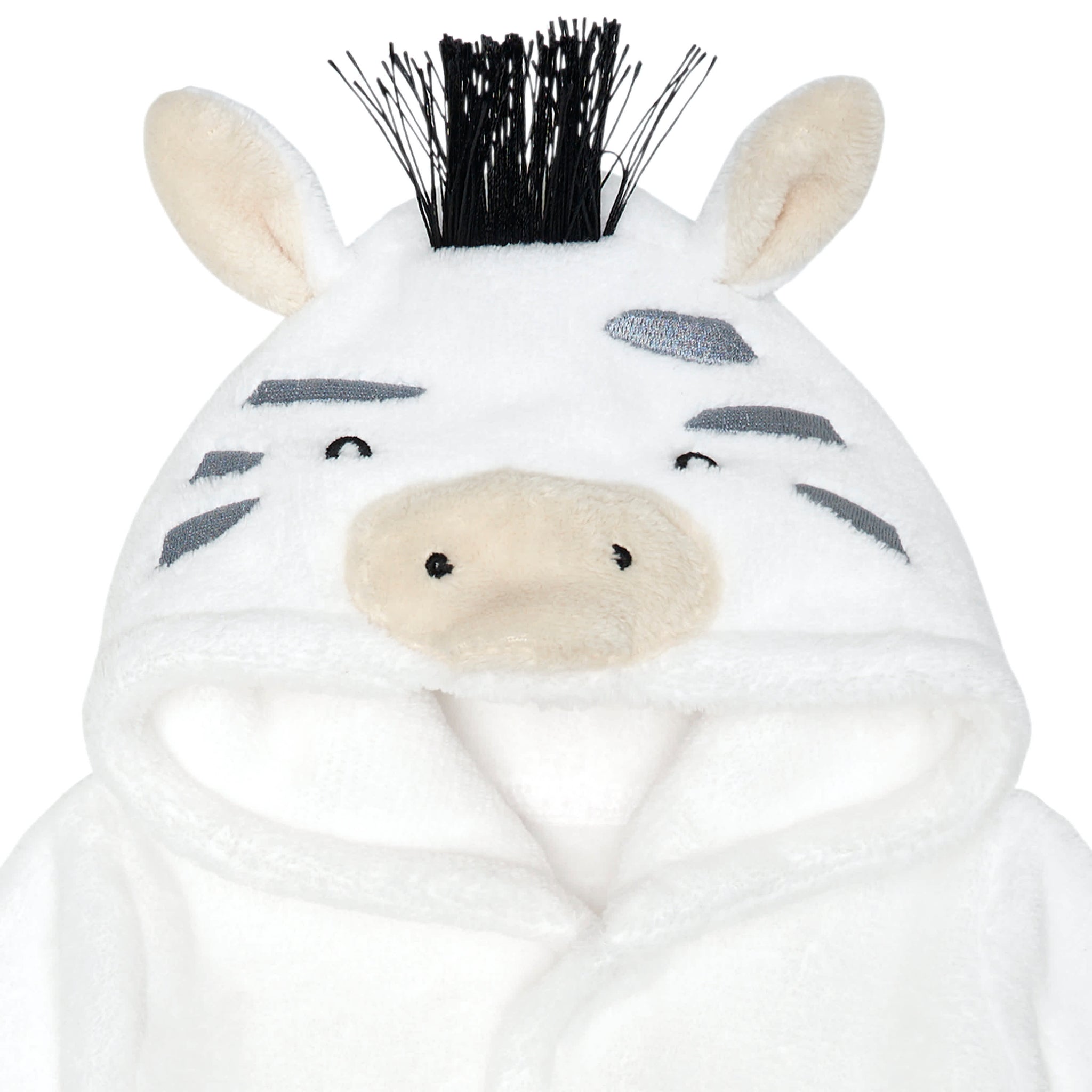 Baby Neutral Grey Zebra Robe-Gerber Childrenswear Wholesale
