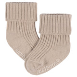 6-Pack Baby Neutral Tan Rolled Cuff Ribbed Socks-Gerber Childrenswear Wholesale