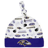 3-Piece Baby Boys Baltimore Ravens Bodysuit, Sleep 'N Play & Cap Set-Gerber Childrenswear Wholesale