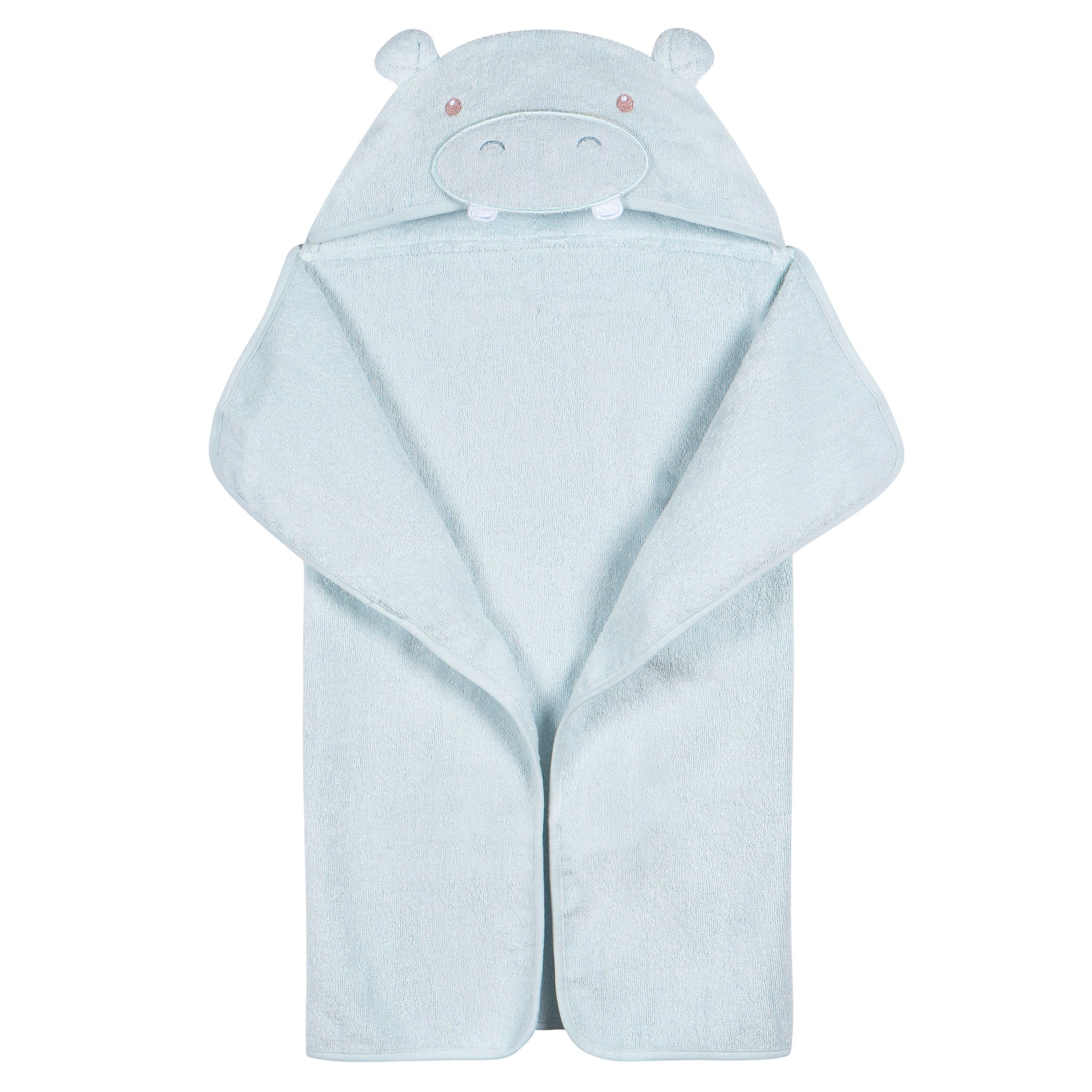 Baby Boys Blue Hippo Character Towel-Gerber Childrenswear Wholesale