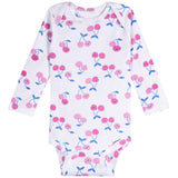 6-Pack Baby Girls Pears Long Sleeve Onesies® Bodysuits-Gerber Childrenswear Wholesale