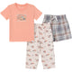 3-Piece Toddler Boys Woodlands T-Shirt, Shorts & Pants Pajama Set-Gerber Childrenswear Wholesale