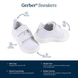 Baby Neutral White Hook & Loop Sneaker-Gerber Childrenswear Wholesale