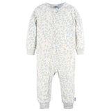 3-Pack Infant & Toddler Girls Blue Floral Footless Fleece Pajamas-Gerber Childrenswear Wholesale