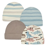4-Pack Baby Boys Dino Caps-Gerber Childrenswear Wholesale