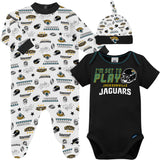 3-Piece Baby Boys Jaguars Bodysuit, Sleep 'N Play & Cap Set-Gerber Childrenswear Wholesale