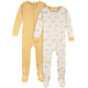 2-Pack Baby & Toddler Neutral Safari Snug-Fitting Footed Pajamas-Gerber Childrenswear Wholesale