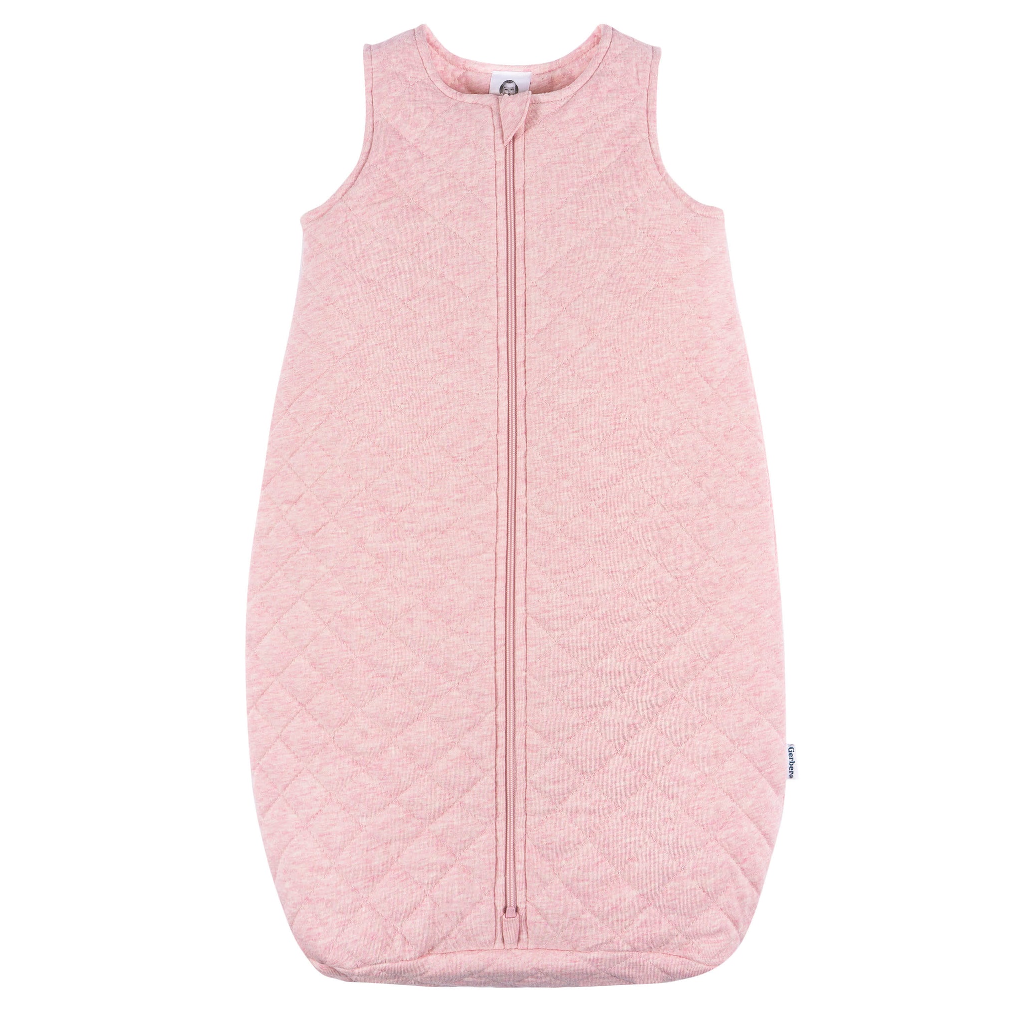 Baby Girls Pink Heather Quilted Jersey Wearable Blanket-Gerber Childrenswear Wholesale