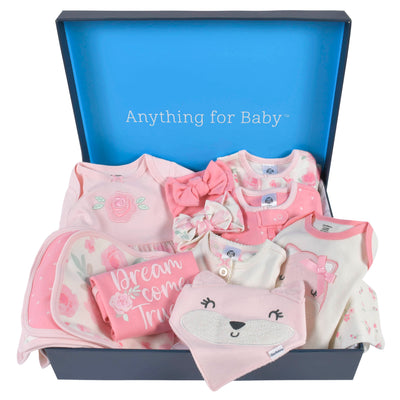 14-Piece Baby Girls Pink Playwear Gift Set-Gerber Childrenswear Wholesale