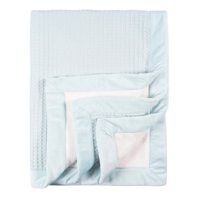 Baby Boys Blue Waffle Blanket-Gerber Childrenswear Wholesale
