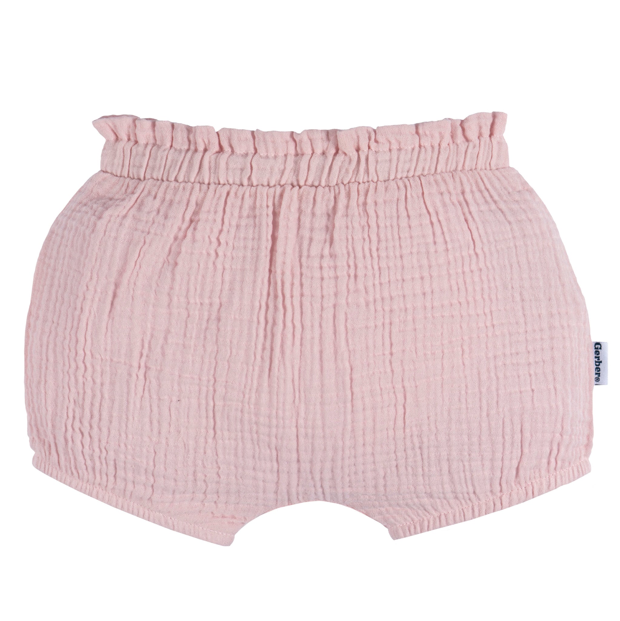3-Pack Baby Girls Green/Navy/Pink Gauze Bubble Short-Gerber Childrenswear Wholesale
