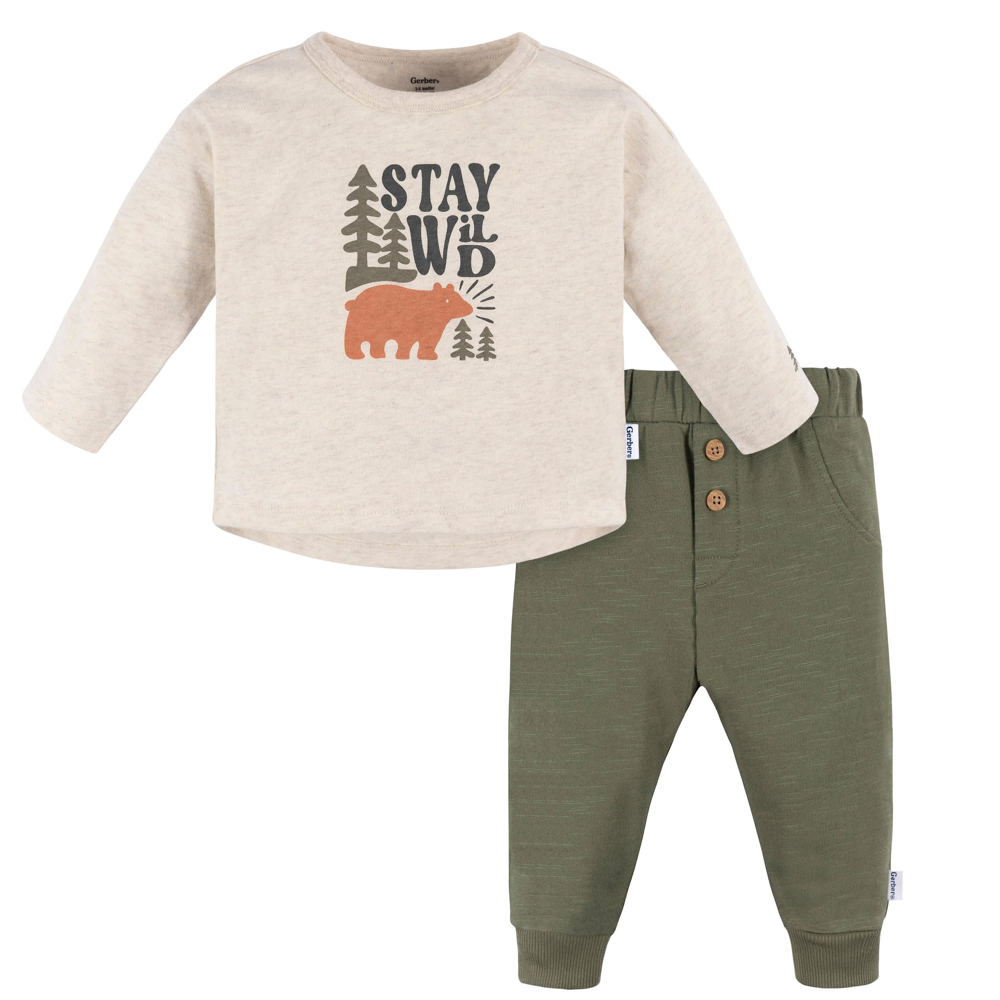 2-Piece Baby Boys Wild Jogger Set-Gerber Childrenswear Wholesale