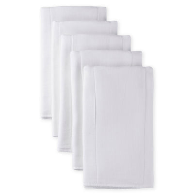 5-Pack Baby Neutral White Prefold Gauze Diapers-Gerber Childrenswear Wholesale