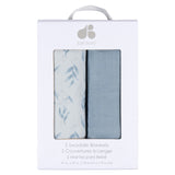 2-Pack Baby Boys Blue Leaf Swaddle Blanket-Gerber Childrenswear Wholesale