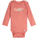 6-Pack Baby Girls Puppies Long Sleeve Onesies® Bodysuits-Gerber Childrenswear Wholesale