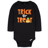 3-Pack Baby Neutral Trick Or Treat Long Sleeve Onesies® Bodysuits-Gerber Childrenswear Wholesale