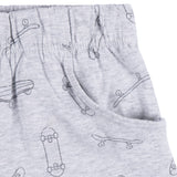 2-Piece Baby & Toddler Boys Heather Skateboard T-Shirt and Shorts Set-Gerber Childrenswear Wholesale