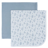 2-Pack Baby Boys Blue Leaf Cotton Thermal Blanket-Gerber Childrenswear Wholesale