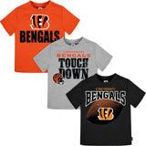 3-Pack Infant & Toddler Boys Bengals Short Sleeve Tees-Gerber Childrenswear Wholesale