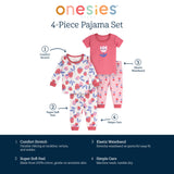 4-Piece Baby Girls Berries Pajamas Sets-Gerber Childrenswear Wholesale