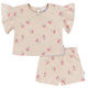 2-Piece Infant & Toddler Girls Heather Strawberry Shirt and Shorts Set-Gerber Childrenswear Wholesale