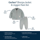2-Piece Baby & Toddler Boys Kind Human Sherpa Jacket & Jogger Set-Gerber Childrenswear Wholesale
