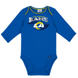 2-Pack Baby Boys Rams Long Sleeve Bodysuits-Gerber Childrenswear Wholesale