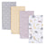 4-Pack Baby Neutral Animal Geo Flannel Blankets-Gerber Childrenswear Wholesale