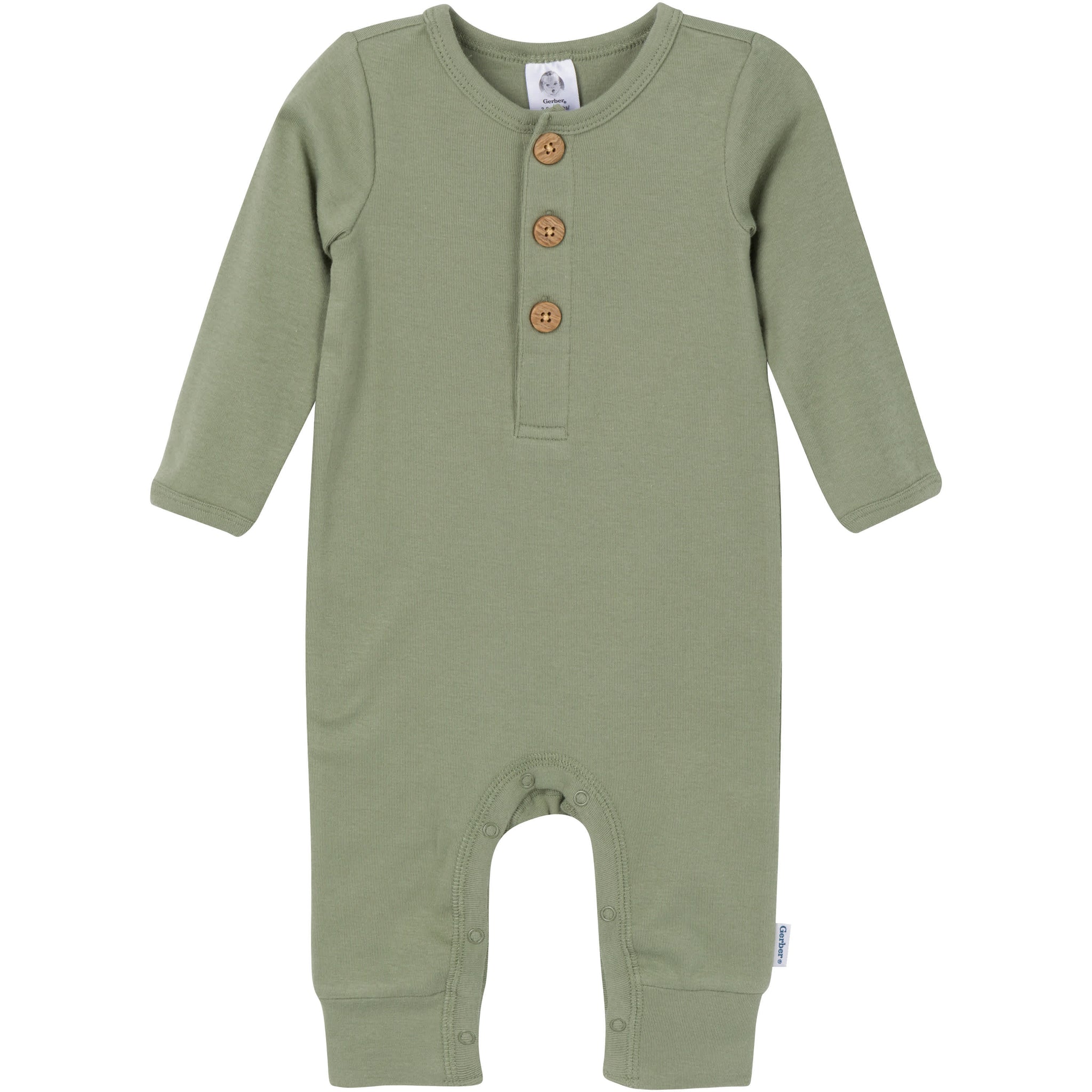 2-Pack Baby Boys Rust/Olive Romper-Gerber Childrenswear Wholesale