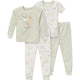 4-Piece Infant & Toddler Neutral Safari Pajamas Set-Gerber Childrenswear Wholesale