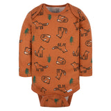 6-Pack Baby Boys Fox Long Sleeve Onesies® Bodysuits-Gerber Childrenswear Wholesale