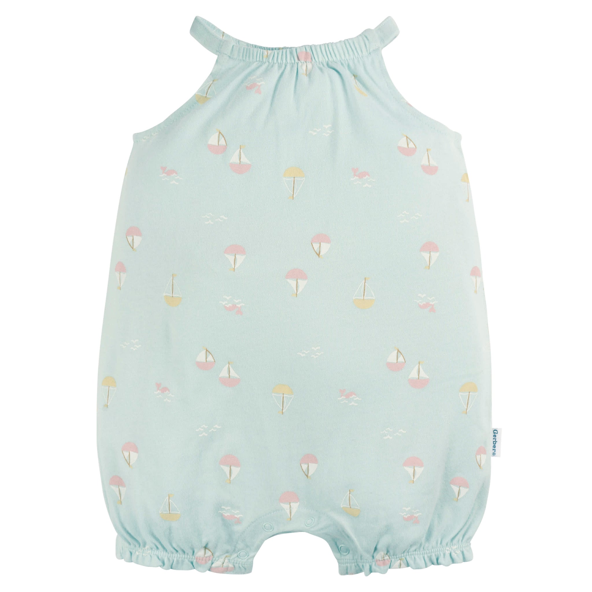 2-Pack Baby Girls Sailboats Romper-Gerber Childrenswear Wholesale