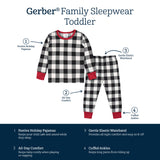 2-Piece Infant and Toddler Neutral Buffalo Plaid Snug Fit Pajama Set-Gerber Childrenswear Wholesale