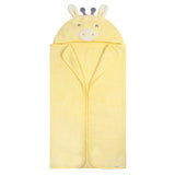 4-Piece Baby Neutral Yellow Giraffe Towel & Washcloths-Gerber Childrenswear Wholesale