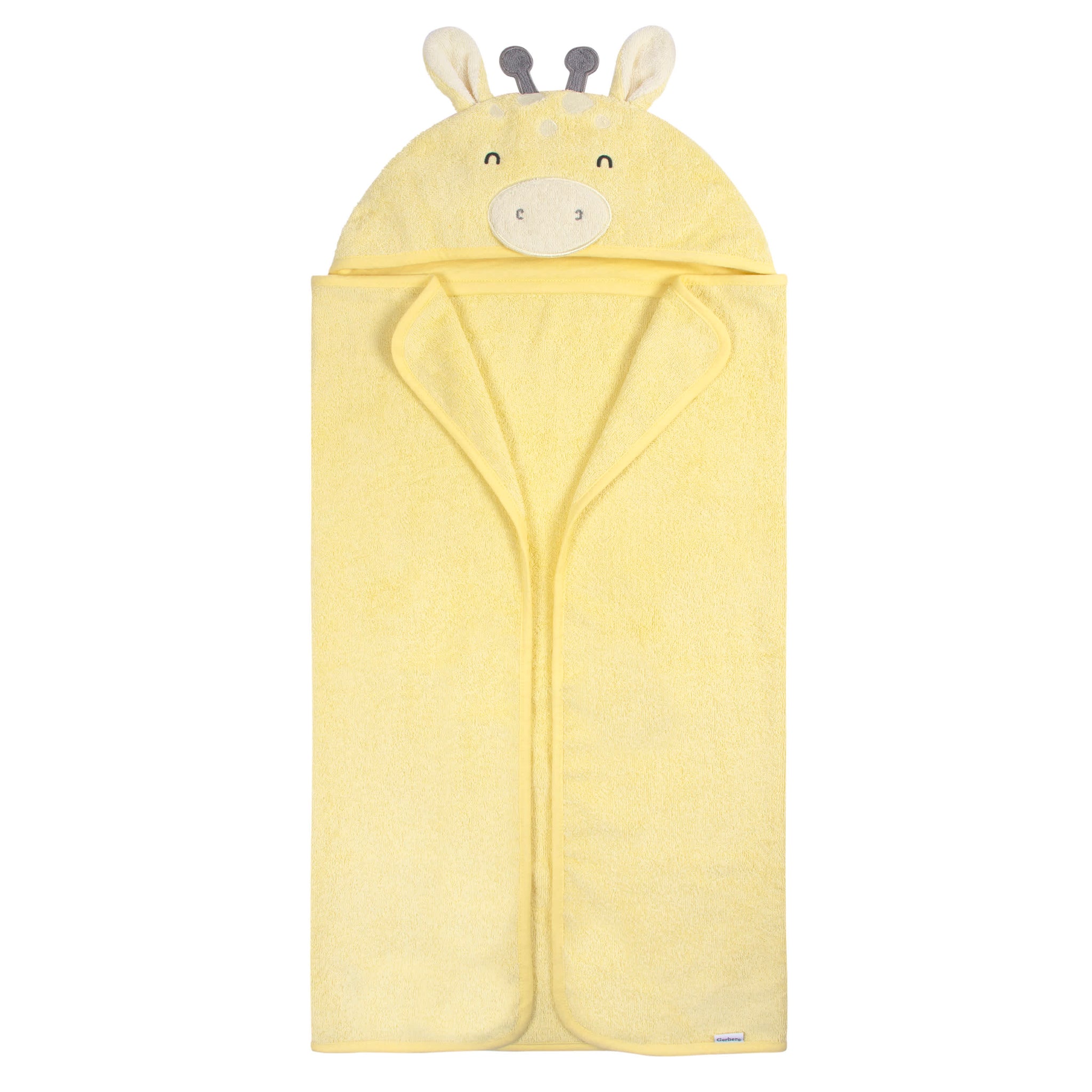 4-Piece Baby Neutral Yellow Giraffe Towel & Washcloths-Gerber Childrenswear Wholesale