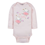 3-Pack Baby Girls Ballerina Long Sleeve Onesies® Bodysuits-Gerber Childrenswear Wholesale