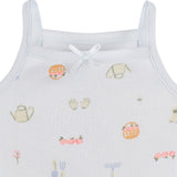 4-Pack Baby Girls White Floral Sleeveless Onesies® Bodysuits-Gerber Childrenswear Wholesale